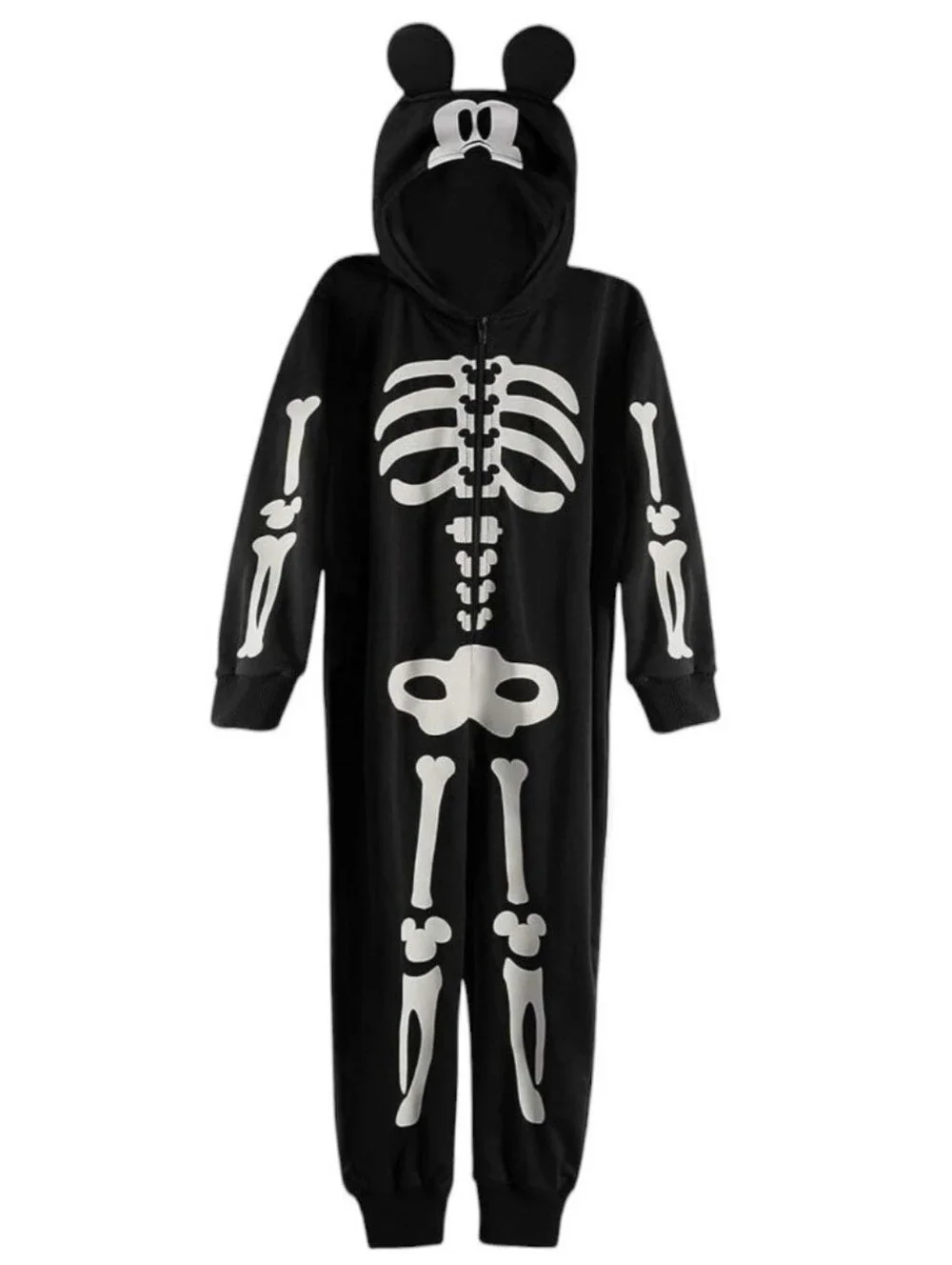 Disney Mickey Glow In The Dark Skeleton Costume